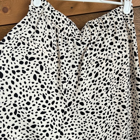 Zara Black & White Wide Leg Pant - Picture 2 of 4